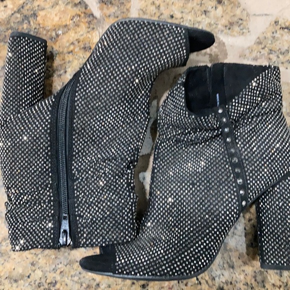 Gianni Bini rhinestone peep toe booties - Picture 5 of 6